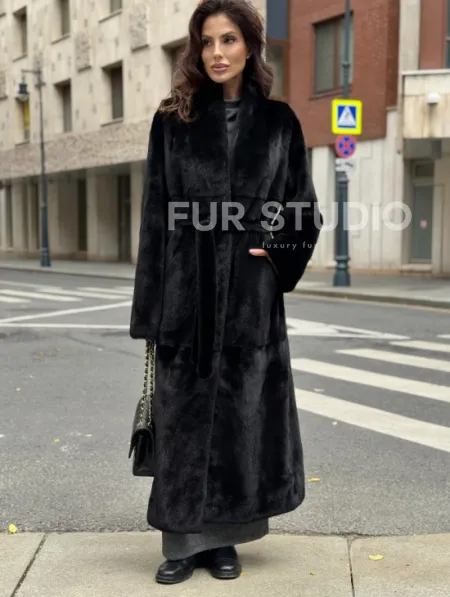 Шуба норковая черная 