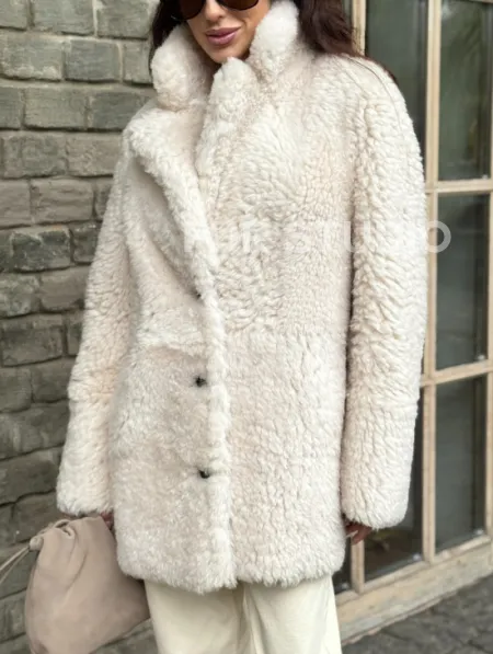 Женская дубленка - мех тиградо - фото 3