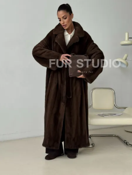Длинная норковая шуба - фото 4