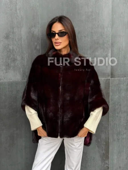 Норковый полушубок на молнии - фото 6