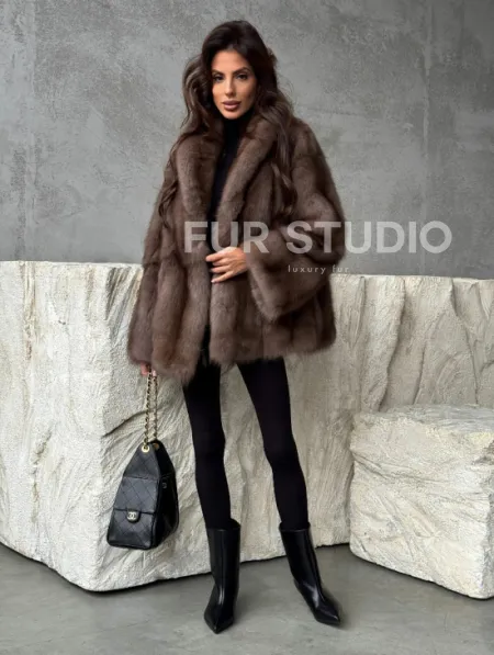 Шуба из меха куницы PREMIUM - фото 4