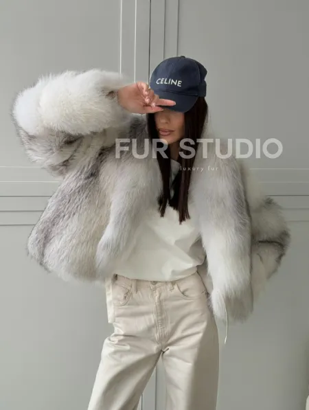 Шуба кроп-топ из лисы finnish cross fox - фото 16