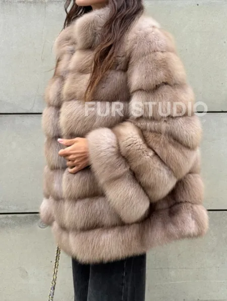 Шуба из меха куницы - фото 3