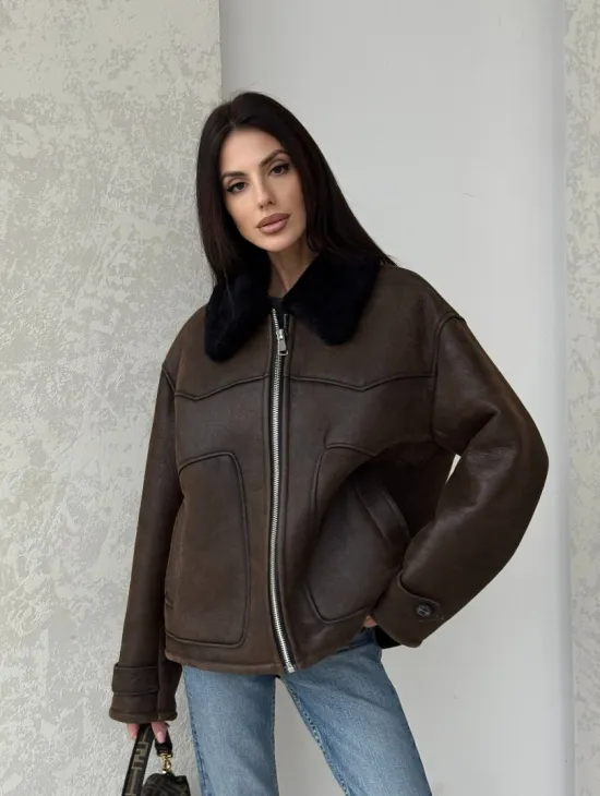 Молодежная куртка - дубленка 