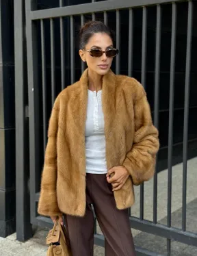 Норковый жакет Gold воротник V-образный - фото 12