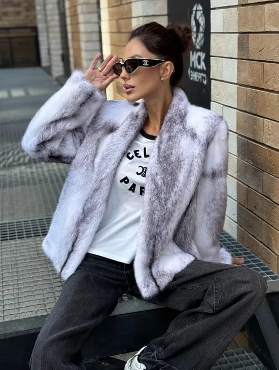 Меховая куртка из норковой крестовки - фото 4