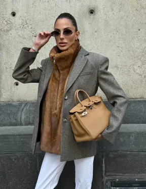 Меховая манишка из норки - фото 12