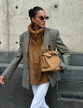 Меховая манишка из норки - фото 7