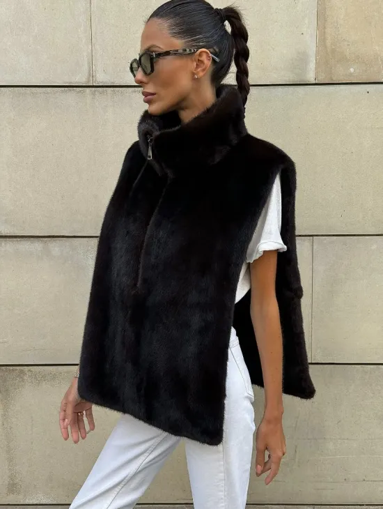 Норковая манишка женская - фото 4