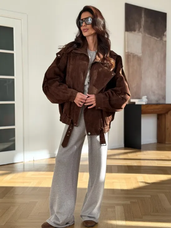 Замшевая куртка женская 2025 - фото 8