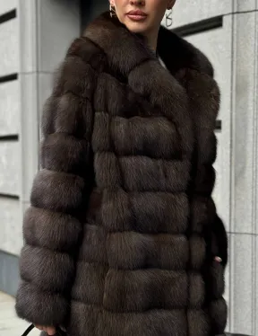 Шуба из соболиного меха - фото 1