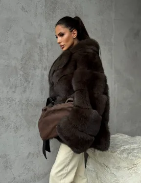 Шуба из песца под соболь - фото 12