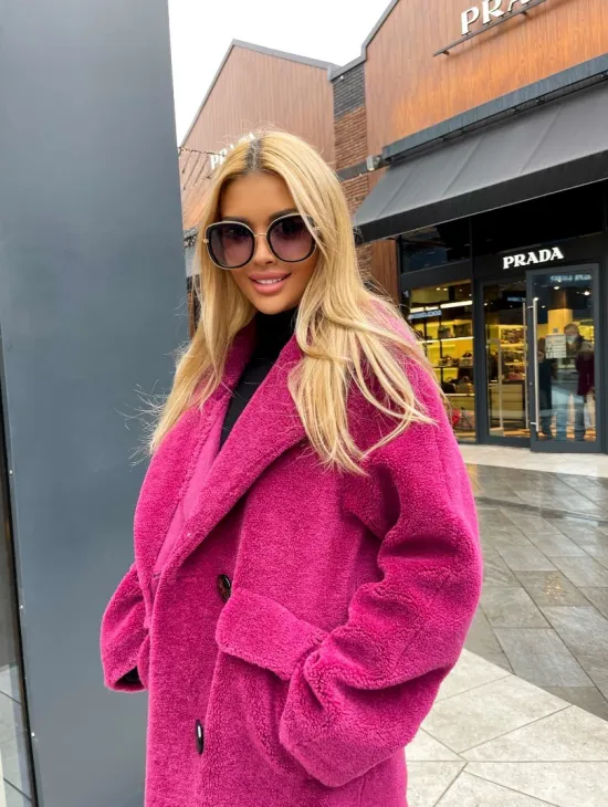 Современная шуба из натуральной шерсти - фото 0