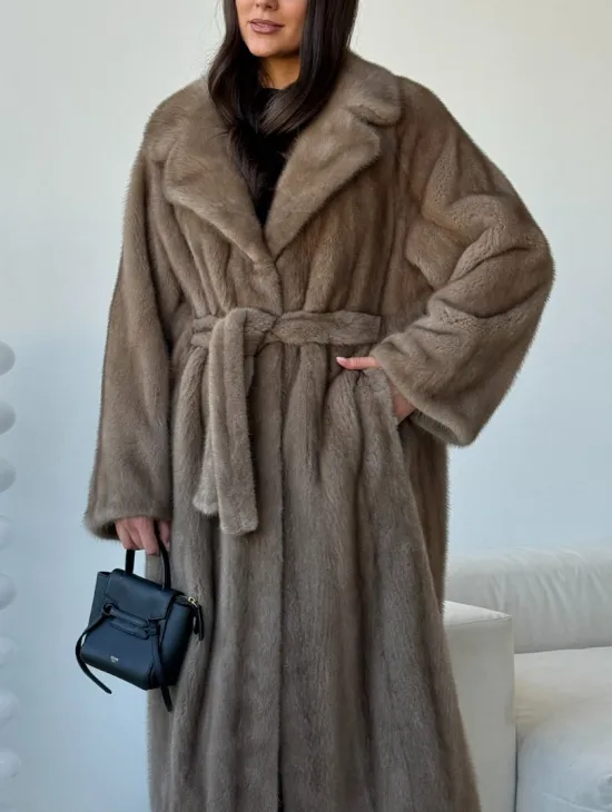 Норка пастель роспуск английский воротник - фото 5