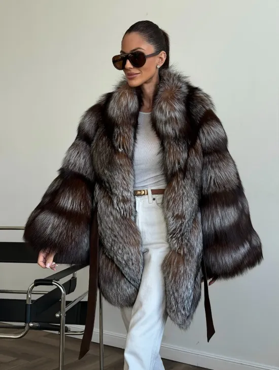 Шуба из лисы - летучая мышь - фото 7