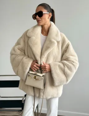 Женский норковый полушубок - фото 9