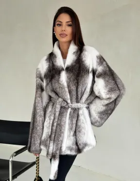 Белая шуба из норки крестовки - фото 4