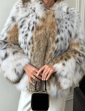 Шуба из натурального меха рыси - фото 2