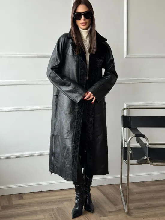 Дубленка из натуральной овчины астраган - фото 5