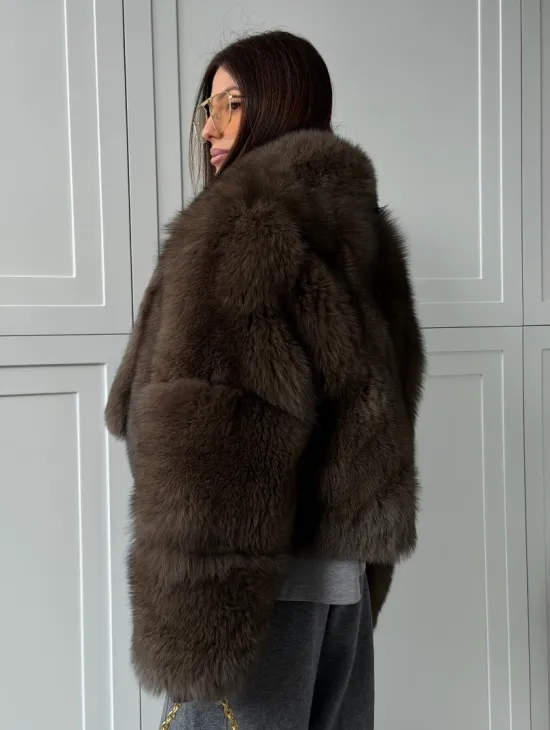 Кроп-шуба из меха песца - фото 12