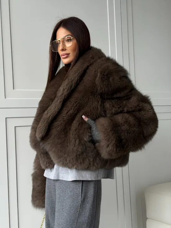 Кроп-шуба из меха песца - фото 16