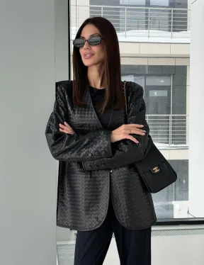 Женский пиджак из натуральной кожи - фото 13