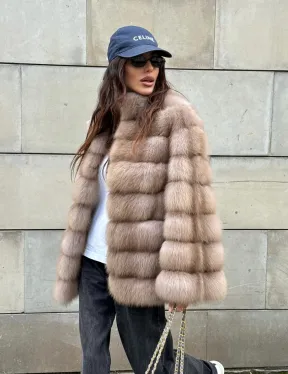 Шуба из меха куницы - фото 9