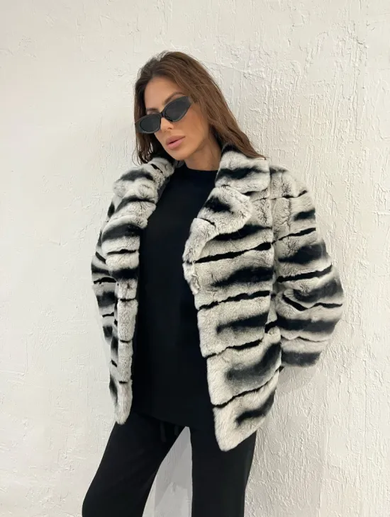 Короткая шуба из меха орилага под шиншиллу - фото 6