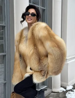Шуба Premium из меха альпийской лисы - GOLDEN FOX - фото 10